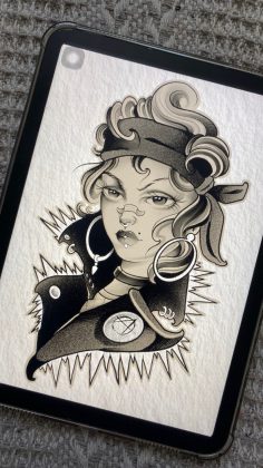 Arte de tatuagem 1 - Punk girl!